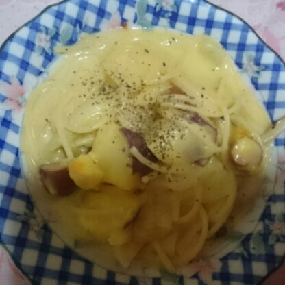 本当に簡単♪クリームパスタ大好きです(^∇^)まろやかでコクがあって美味しく旬のカボチャが味わえて嬉しいレシピですね。ごちそうさまでした❤